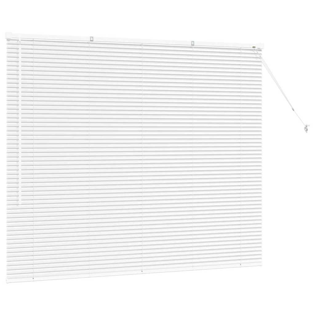 vidaXL Balkenjalousien Weiß 130 x 160 cm Aluminium
