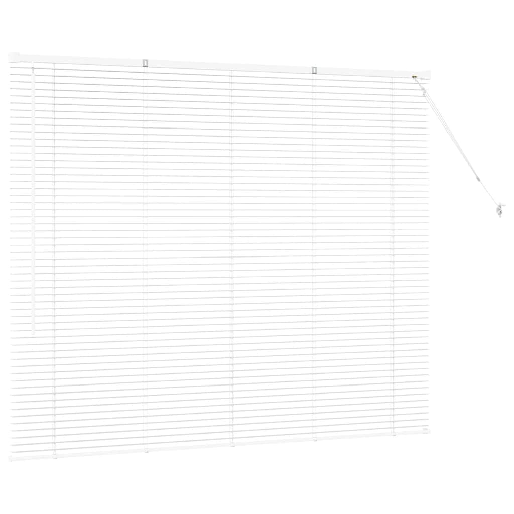 vidaXL Balkenjalousien Weiß 130 x 160 cm Aluminium