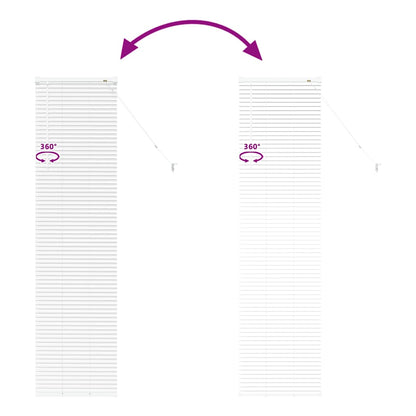 Balkenjalousien Weiß 175 x 40 cm Aluminium