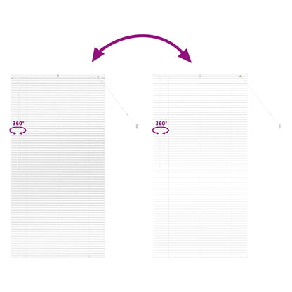 Balkenjalousien Weiß 175 x 85 cm Aluminium