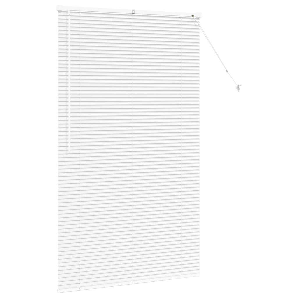 vidaXL Balkenjalousien Weiß 175 x 100 cm Aluminium