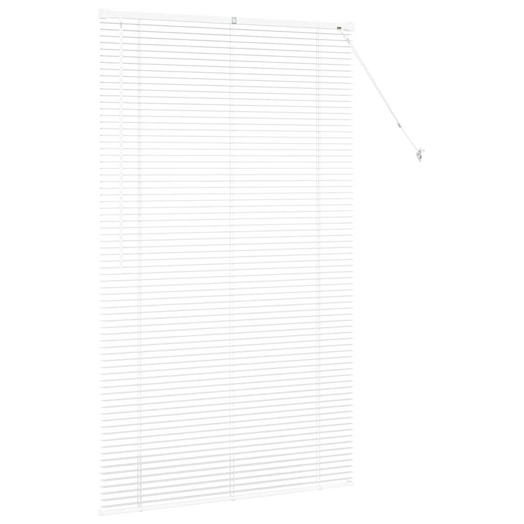 vidaXL Balkenjalousien Weiß 175 x 100 cm Aluminium