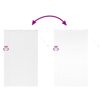 Balkenjalousien Weiß 175 x 105 cm Aluminium