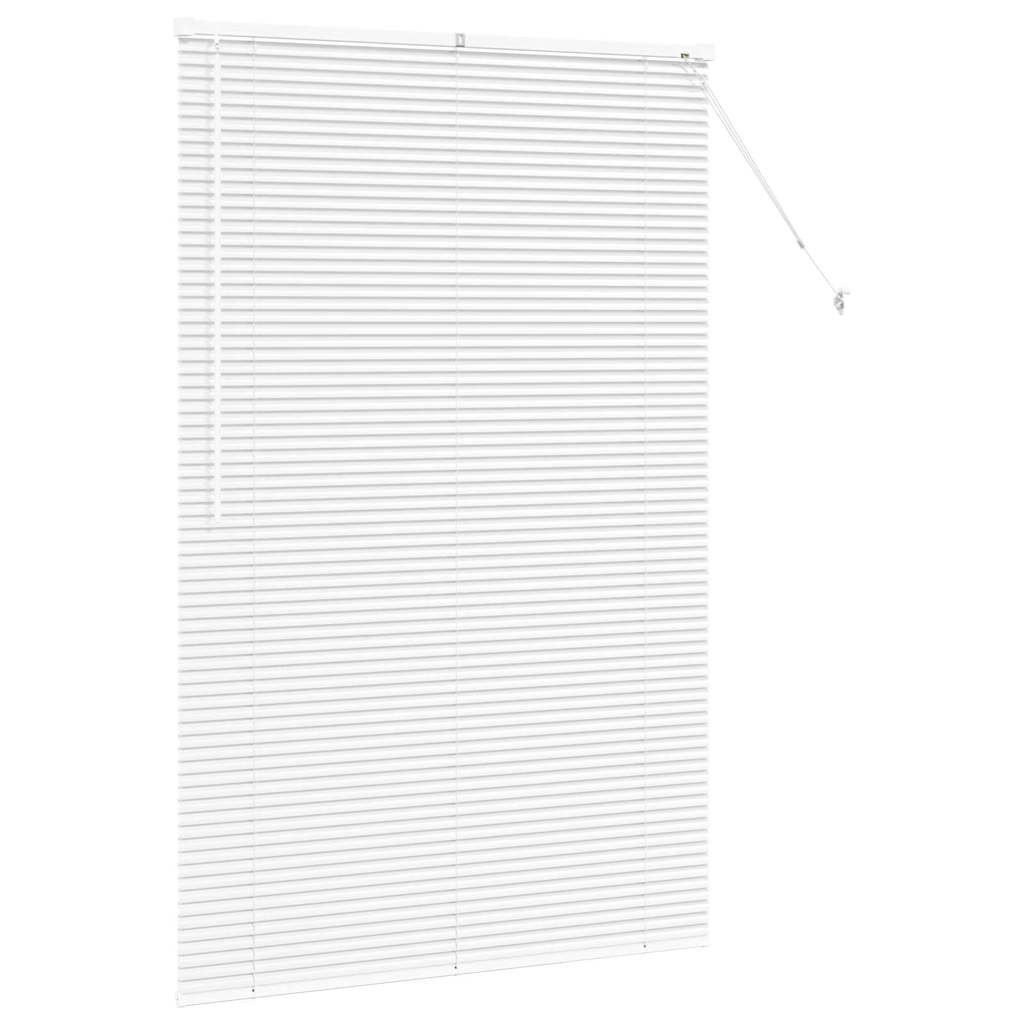 vidaXL Balkenjalousien Weiß 175 x 110 cm Aluminium