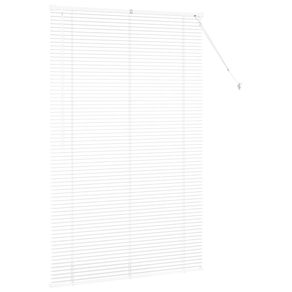 vidaXL Balkenjalousien Weiß 175 x 110 cm Aluminium