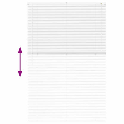 vidaXL Balkenjalousien Weiß 175 x 115 cm Aluminium