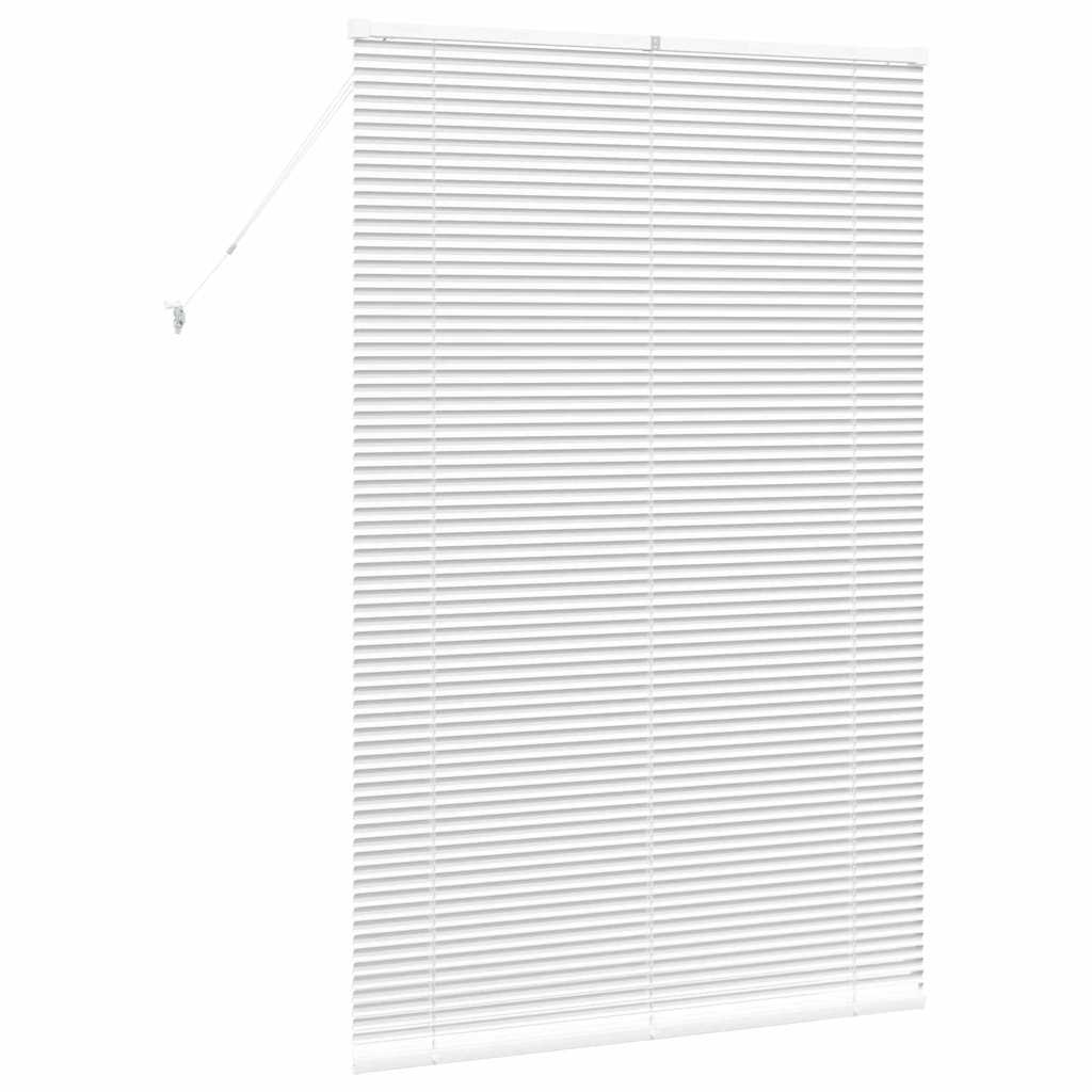 vidaXL Balkenjalousien Weiß 175 x 120 cm Aluminium