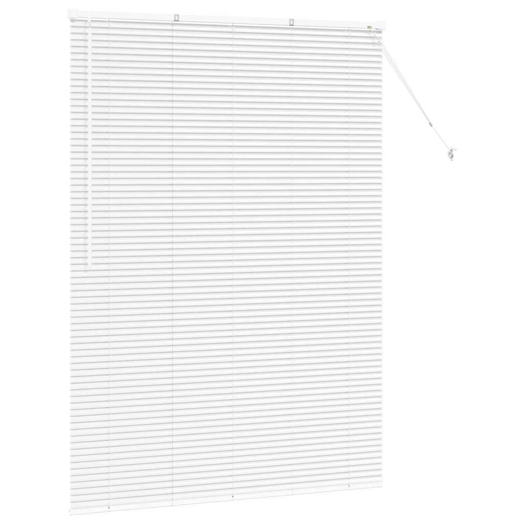 vidaXL Balkenjalousien Weiß 175 x 125 cm Aluminium