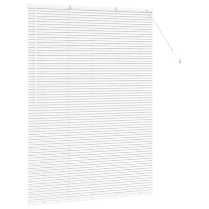 vidaXL Balkenjalousien Weiß 175 x 125 cm Aluminium