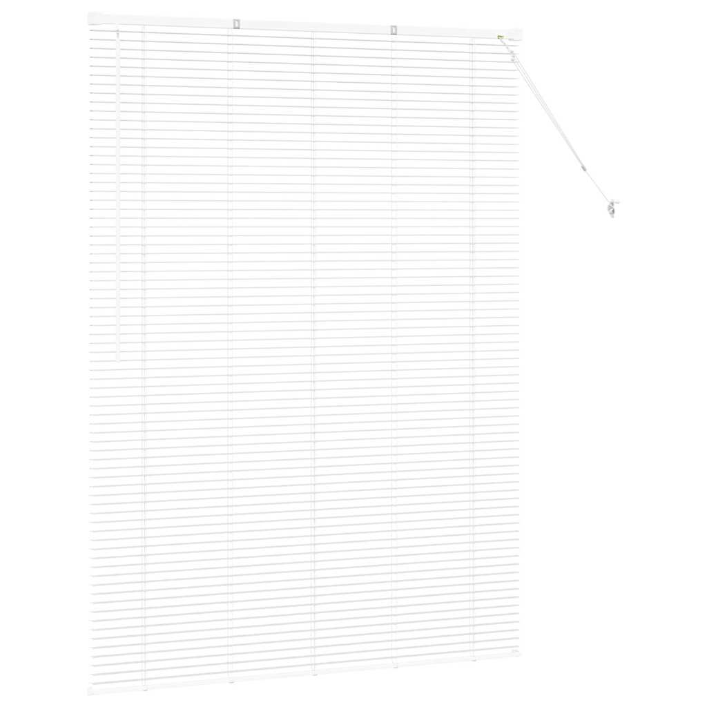 vidaXL Balkenjalousien Weiß 175 x 125 cm Aluminium