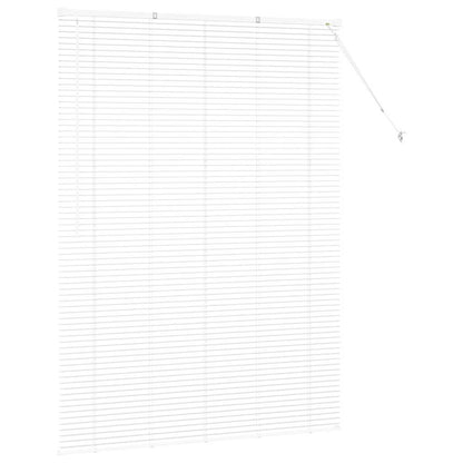 vidaXL Balkenjalousien Weiß 175 x 125 cm Aluminium