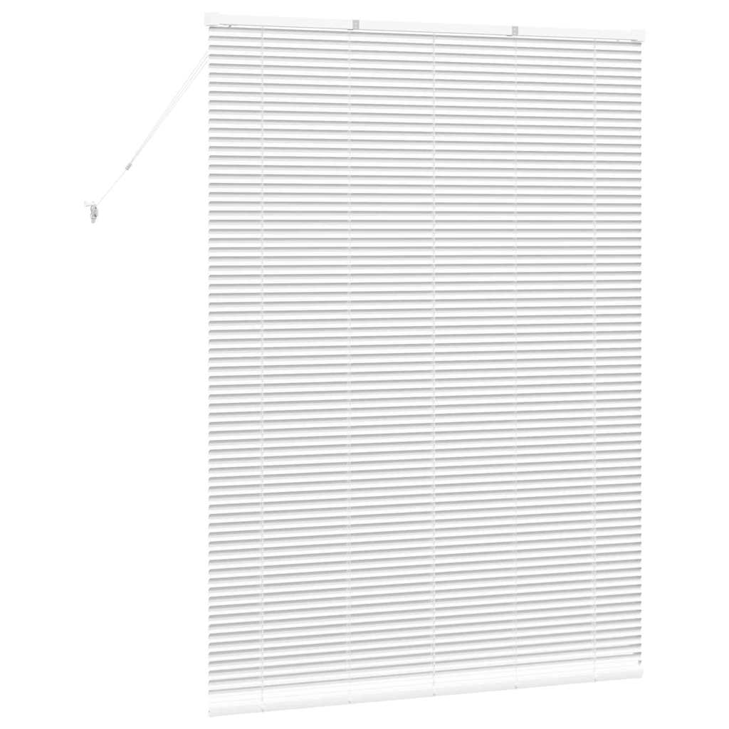 vidaXL Balkenjalousien Weiß 175 x 125 cm Aluminium