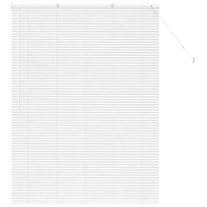 vidaXL Balkenjalousien Weiß 175 x 125 cm Aluminium