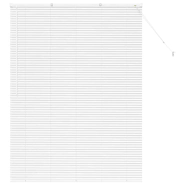 vidaXL Balkenjalousien Weiß 175 x 135 cm Aluminium