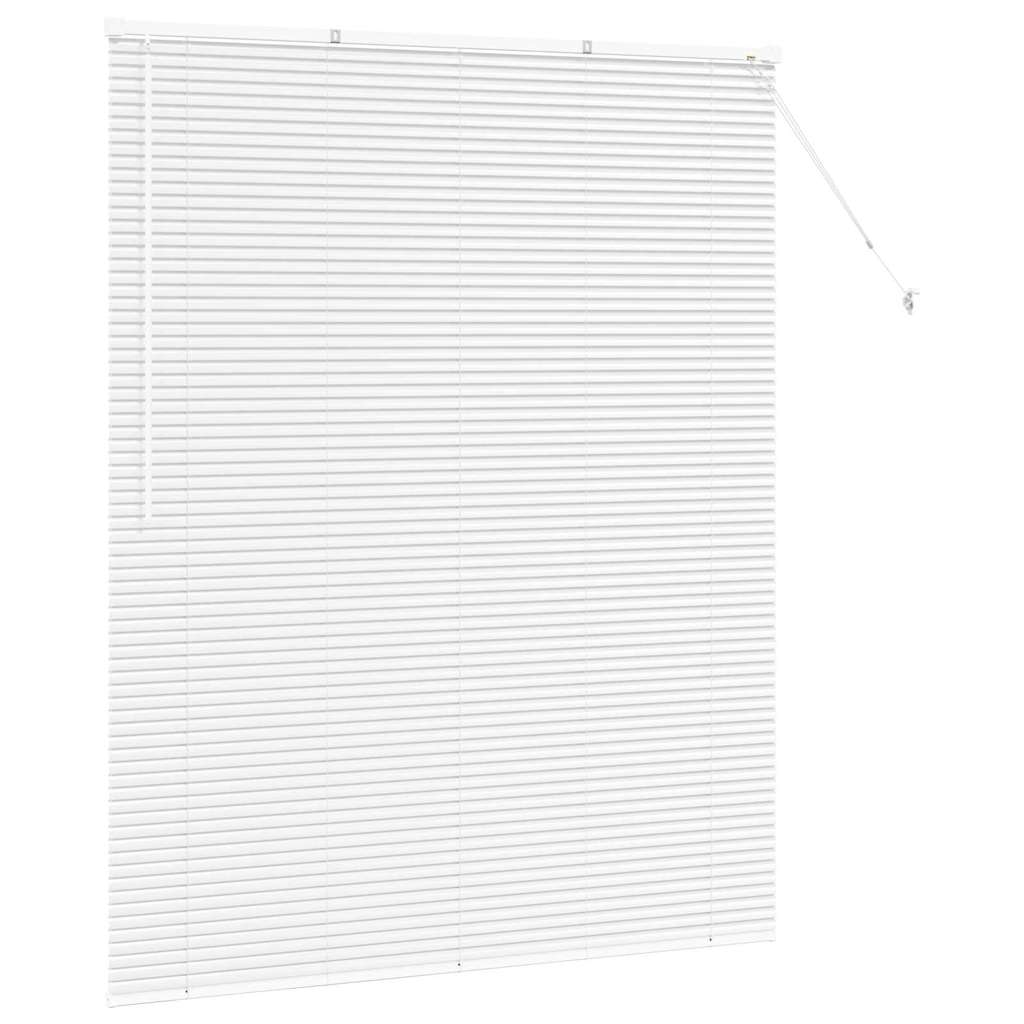 vidaXL Balkenjalousien Weiß 175 x 145 cm Aluminium