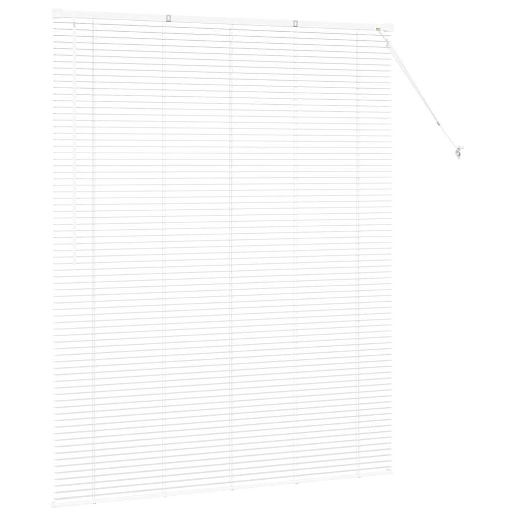 vidaXL Balkenjalousien Weiß 175 x 145 cm Aluminium