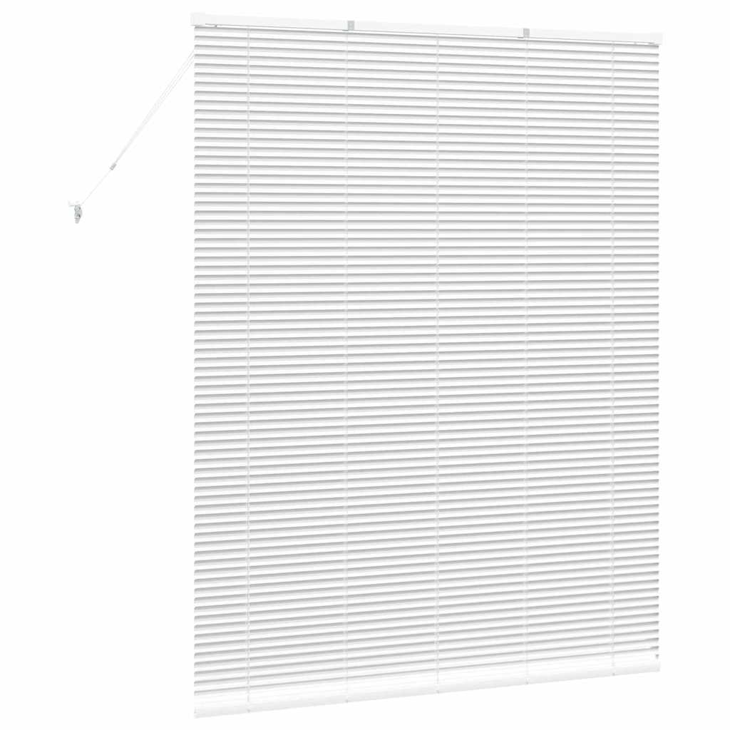 vidaXL Balkenjalousien Weiß 175 x 145 cm Aluminium