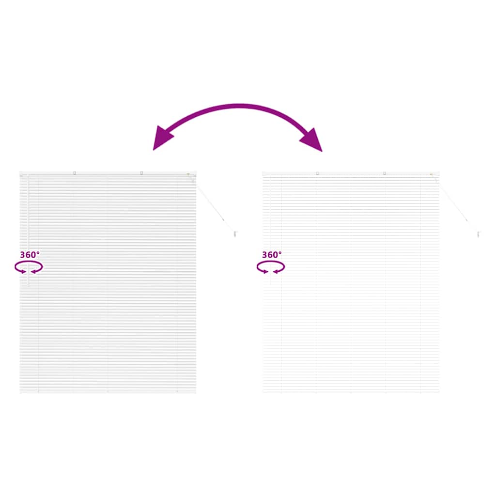 Balkenjalousien Weiß 175 x 150 cm Aluminium