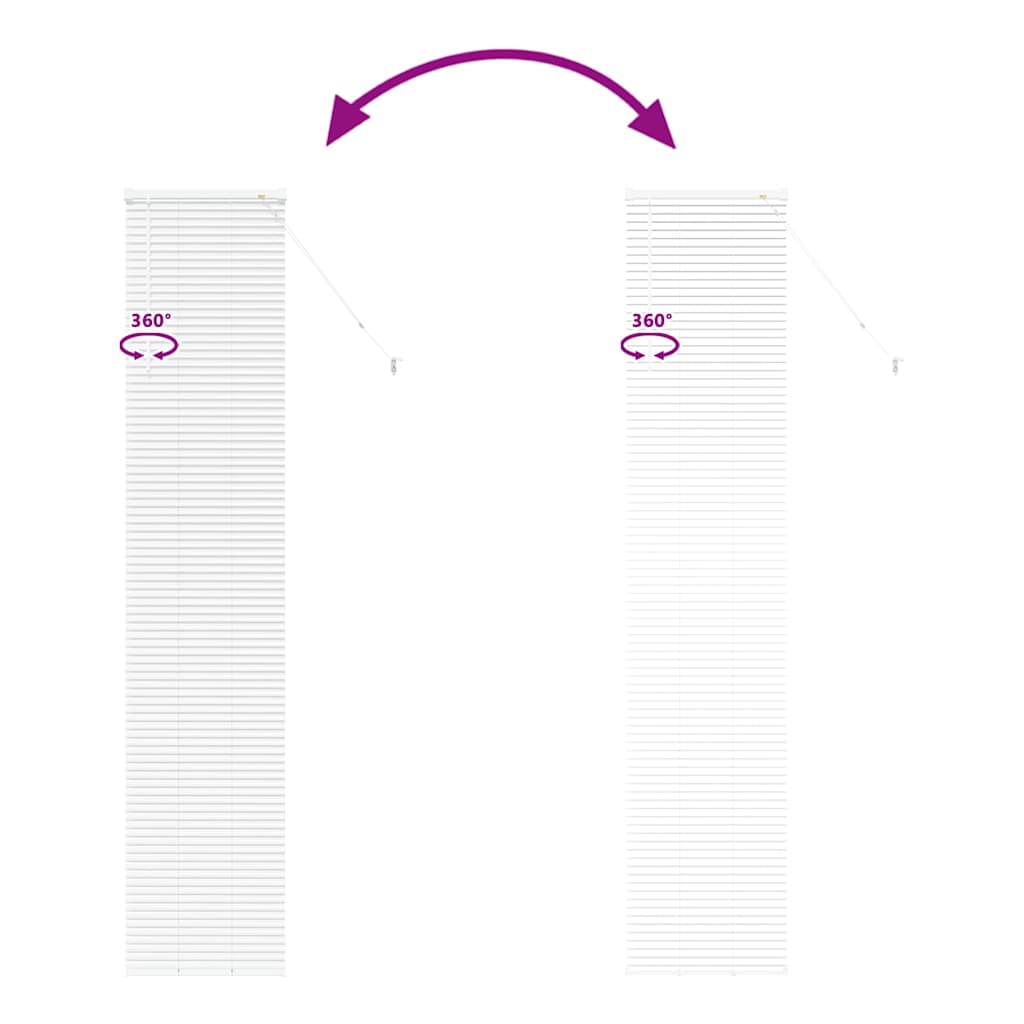 Balkenjalousien Weiß 220 x 50 cm Aluminium