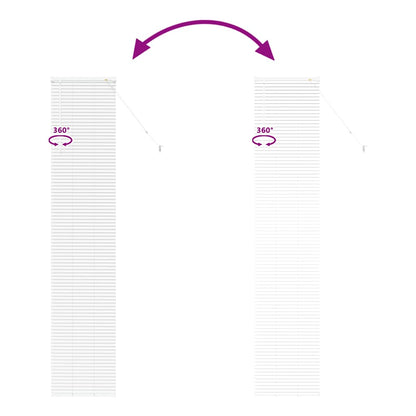 Balkenjalousien Weiß 220 x 50 cm Aluminium