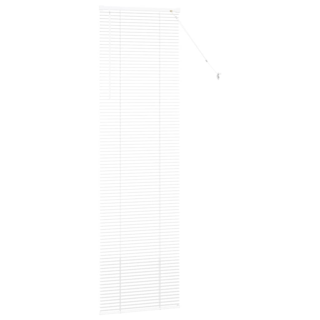 vidaXL Balkenjalousien Weiß 220 x 55 cm Aluminium