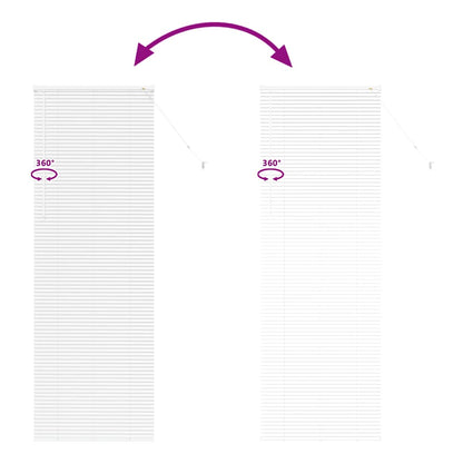 Balkenjalousien Weiß 220 x 75 cm Aluminium