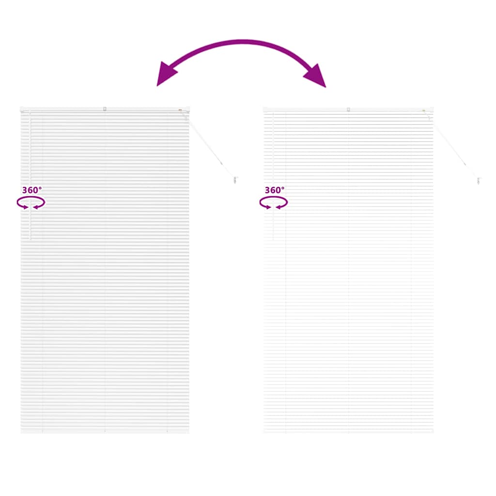 Balkenjalousien Weiß 220 x 120 cm Aluminium