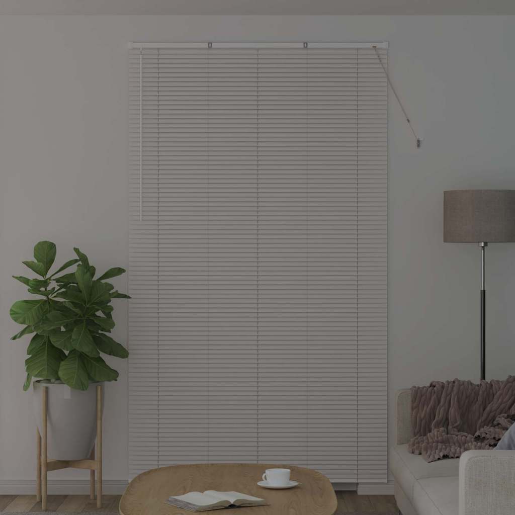 vidaXL Balkenjalousien Weiß 220 x 125 cm Aluminium