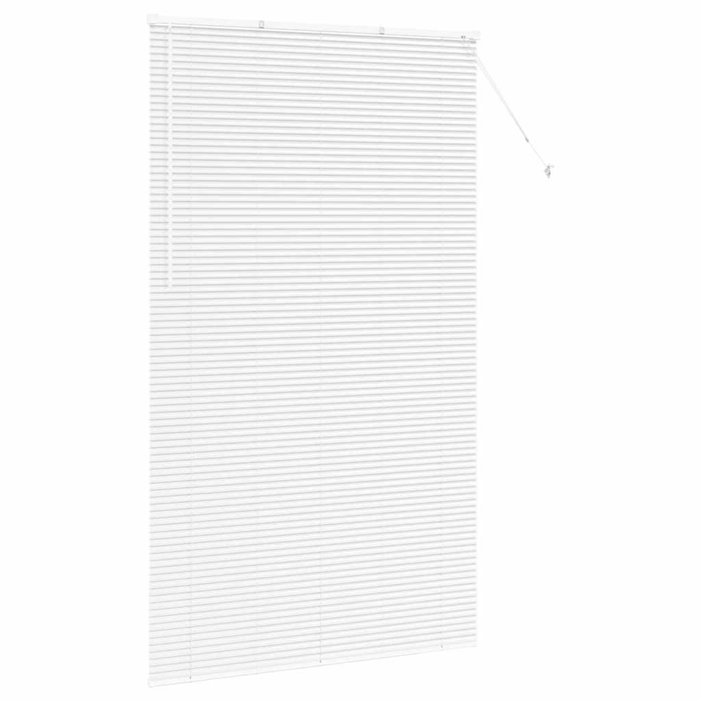 vidaXL Balkenjalousien Weiß 220 x 125 cm Aluminium