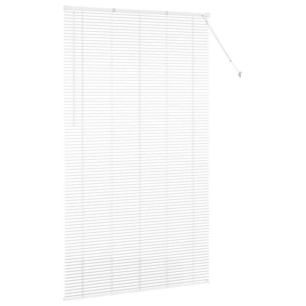 vidaXL Balkenjalousien Weiß 220 x 125 cm Aluminium