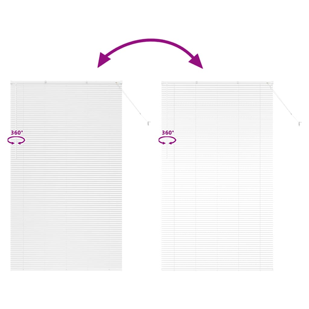 Balkenjalousien Weiß 220 x 135 cm Aluminium