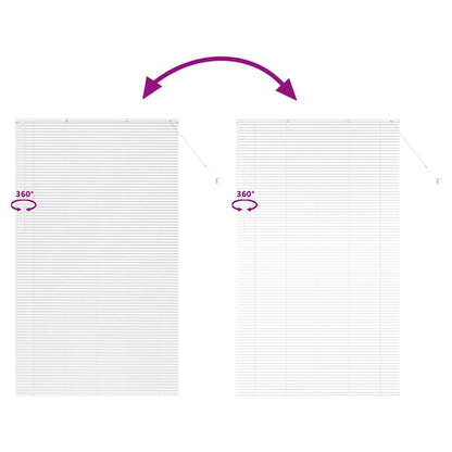 Balkenjalousien Weiß 220 x 135 cm Aluminium