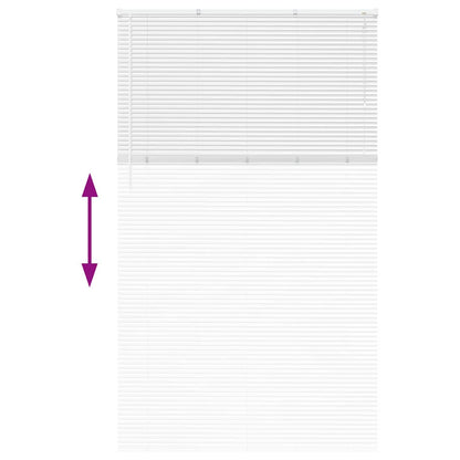 vidaXL Balkenjalousien Weiß 220 x 135 cm Aluminium