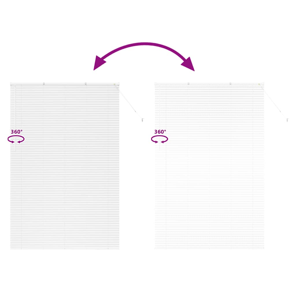 Balkenjalousien Weiß 220 x 140 cm Aluminium