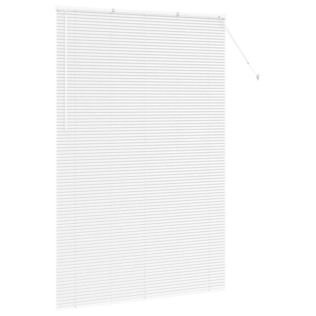 vidaXL Balkenjalousien Weiß 220 x 145 cm Aluminium