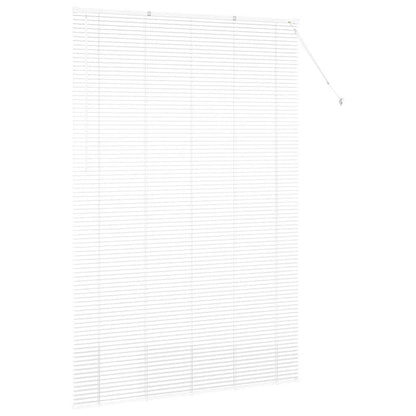 vidaXL Balkenjalousien Weiß 220 x 145 cm Aluminium