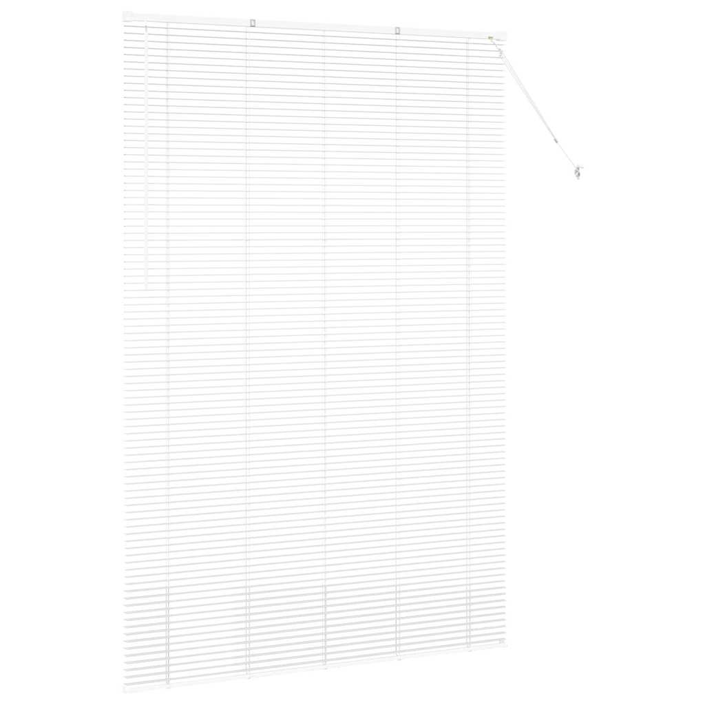vidaXL Balkenjalousien Weiß 220x150cm Aluminium