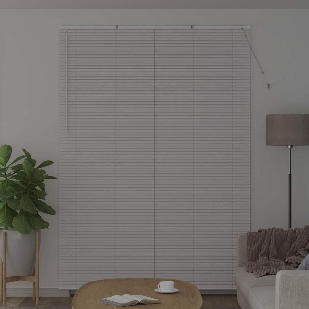 vidaXL Balkenjalousien Weiß 220 x 155 cm Aluminium