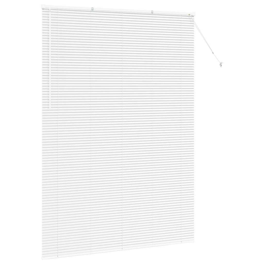 vidaXL Balkenjalousien Weiß 220 x 155 cm Aluminium