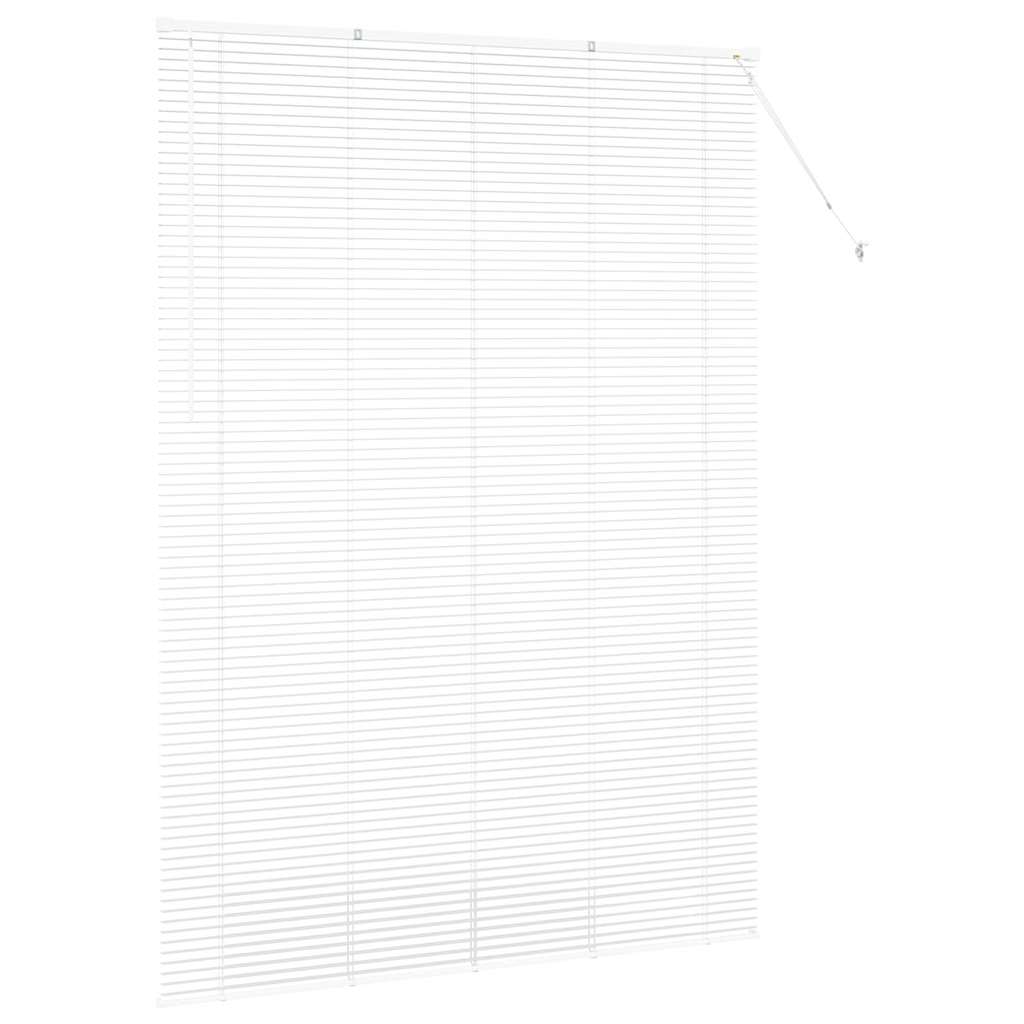 vidaXL Balkenjalousien Weiß 220 x 155 cm Aluminium