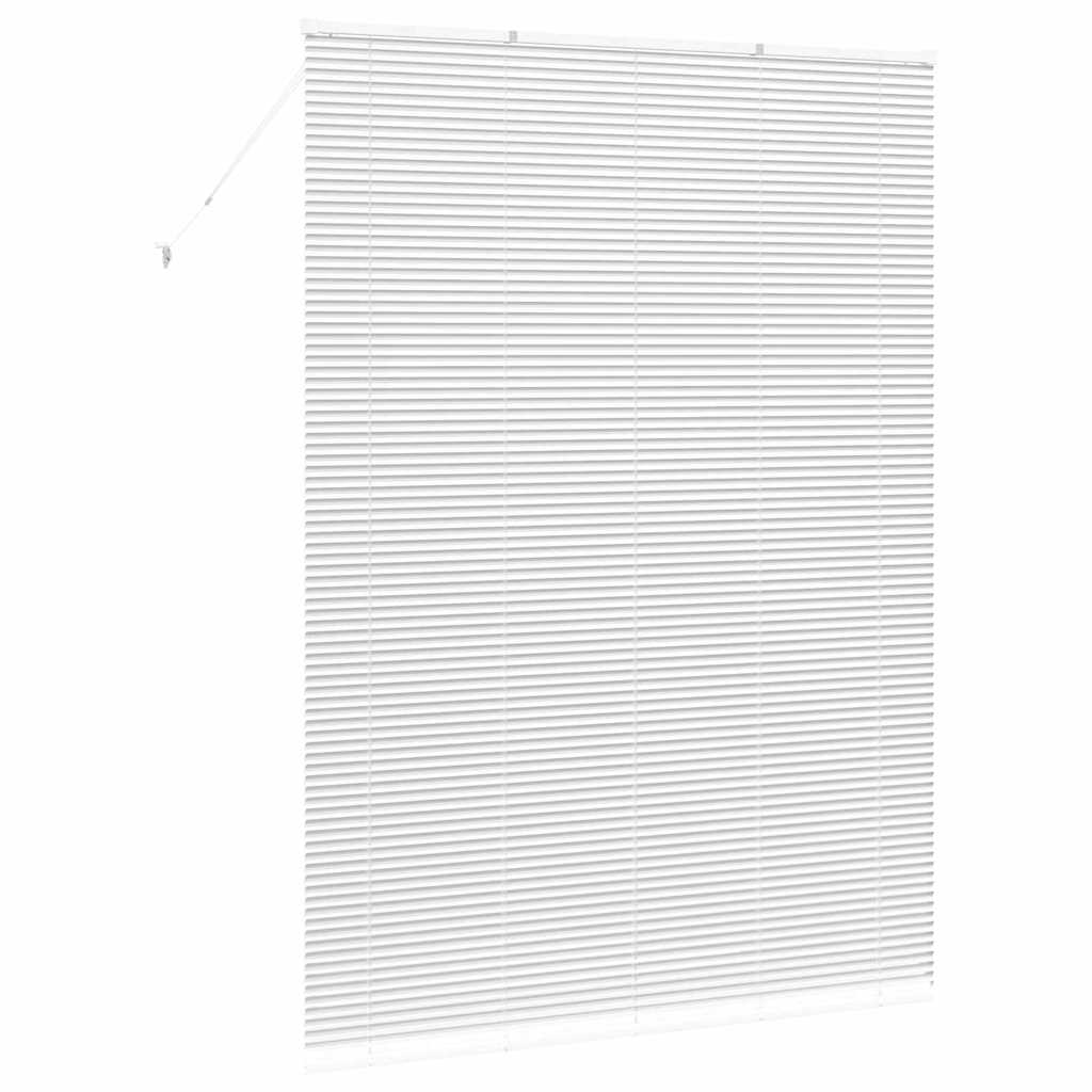 vidaXL Balkenjalousien Weiß 220 x 155 cm Aluminium
