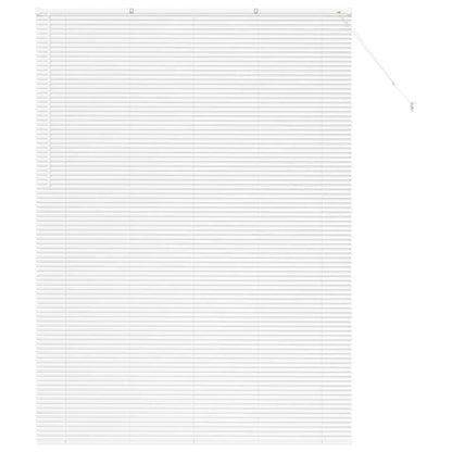 vidaXL Balkenjalousien Weiß 220 x 155 cm Aluminium