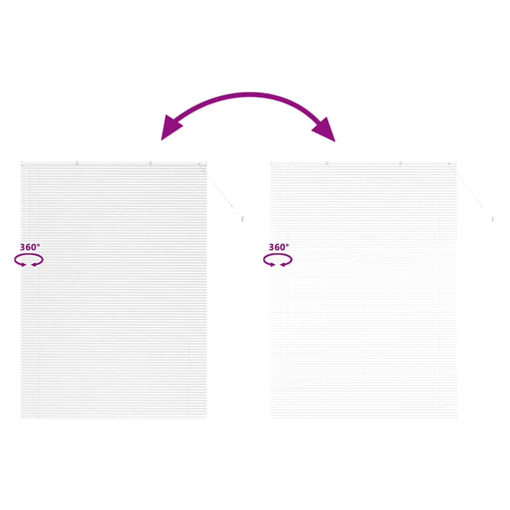 Balkenjalousien Weiß 220 x 160 cm Aluminium