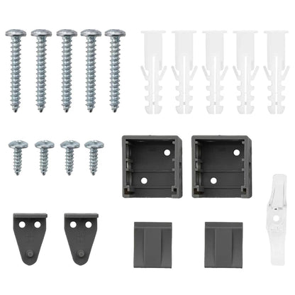 Balkenjalousien Dunkelgrau 130 x 45 cm Aluminium