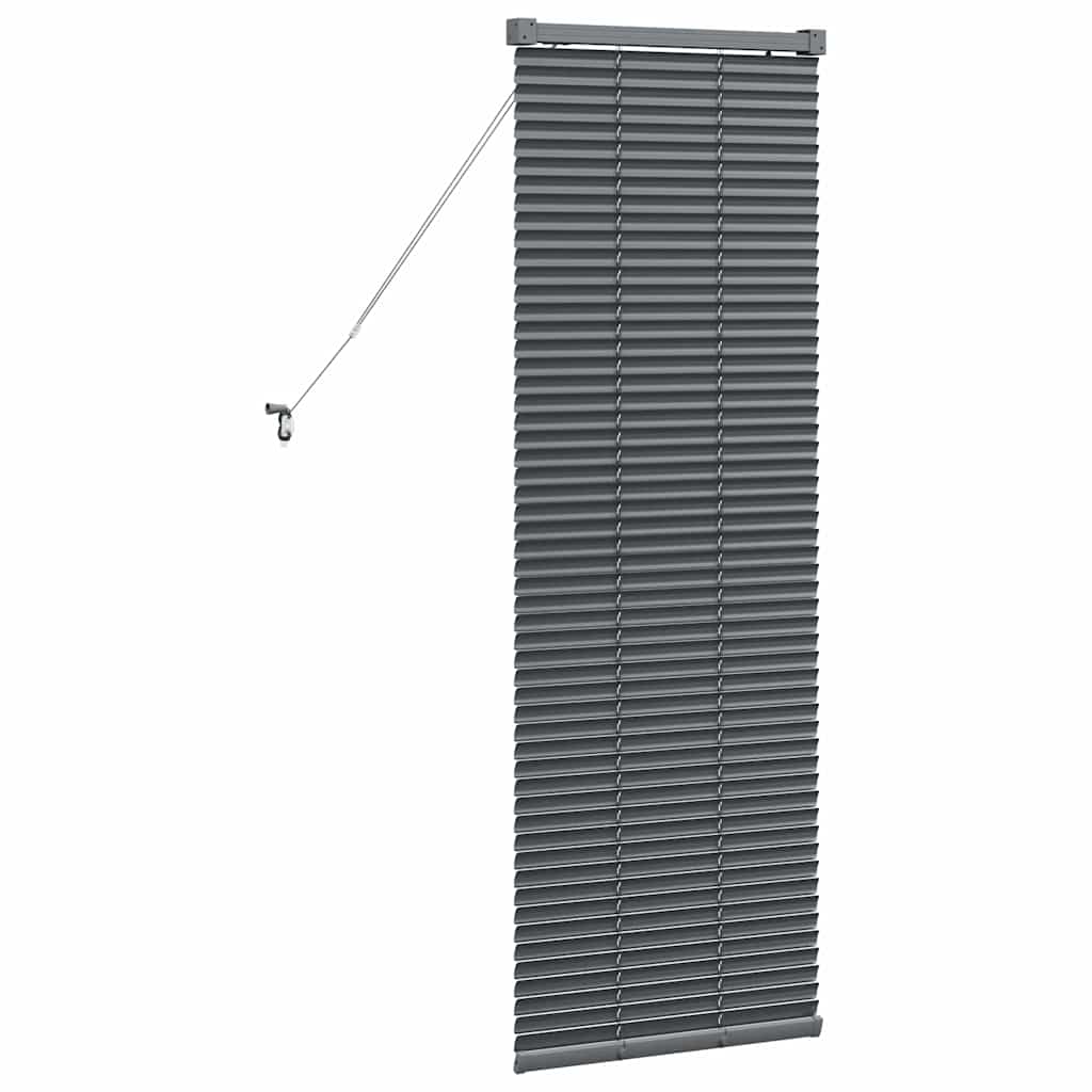 Balkenjalousien Dunkelgrau 130 x 45 cm Aluminium