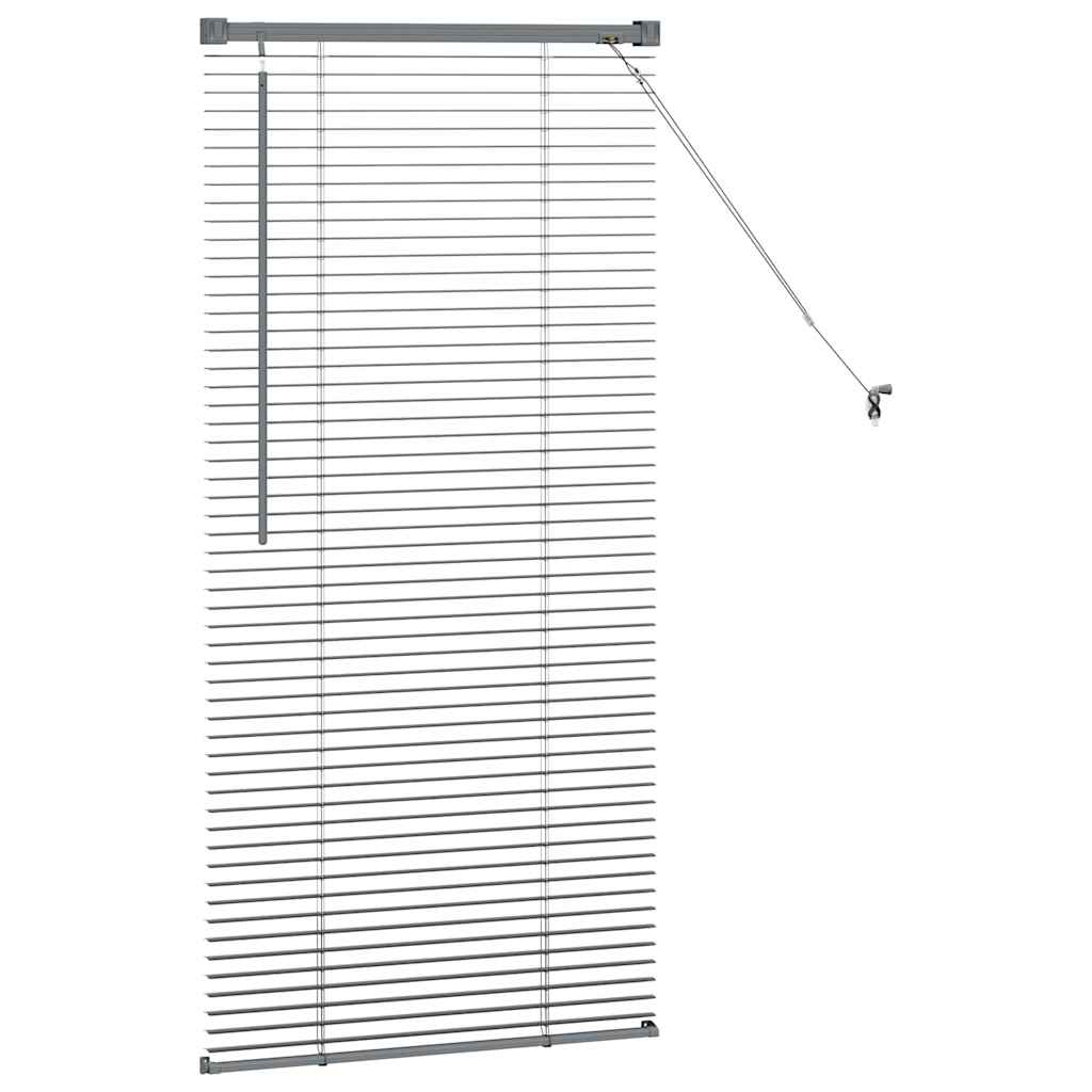 Balkenjalousien Dunkelgrau 130 x 60 cm Aluminium