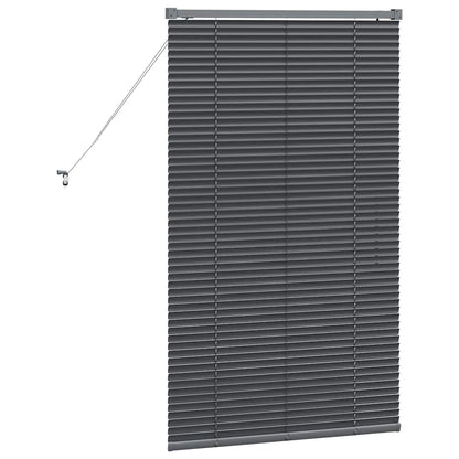 vidaXL Balkenjalousien Dunkelgrau 130 x 80 cm Aluminium