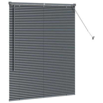 vidaXL Balkenjalousien Dunkelgrau 130 x 105 cm Aluminium