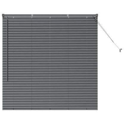 vidaXL Balkenjalousien Dunkelgrau 130 x 135 cm Aluminium
