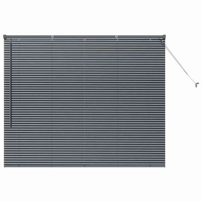 Balkenjalousien Dunkelgrau 130 x 155 cm Aluminium